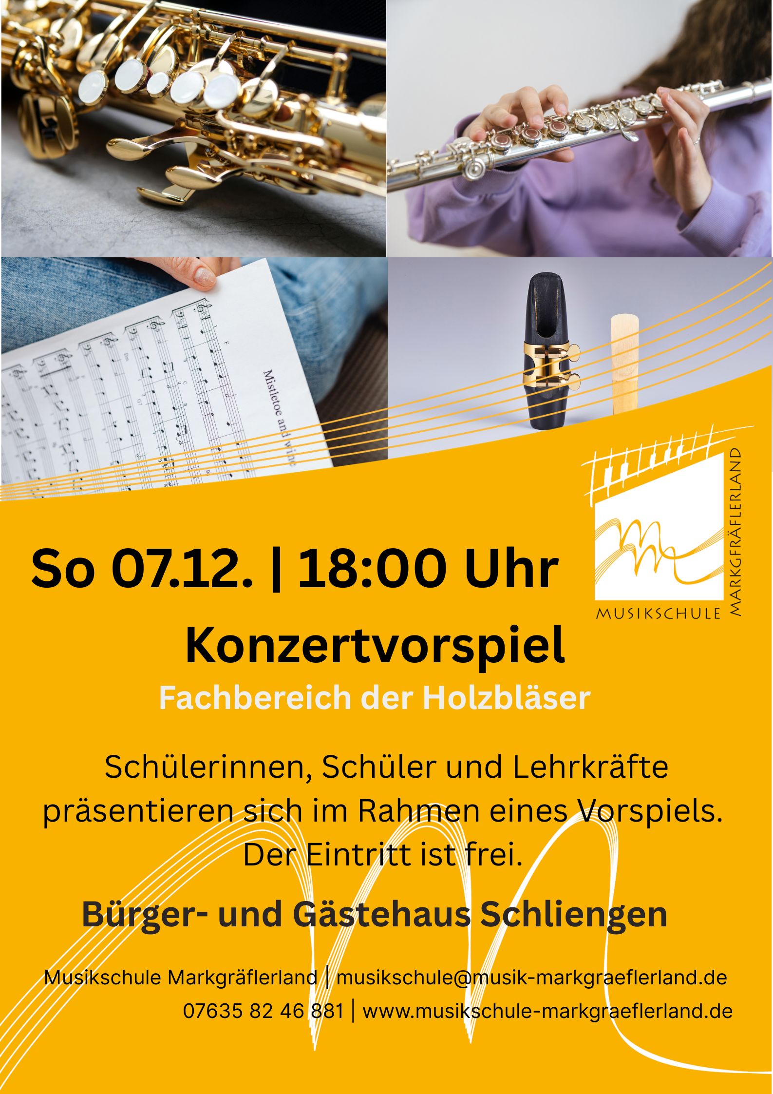 Konzertvorspiel Fachbereich der Holzbläser